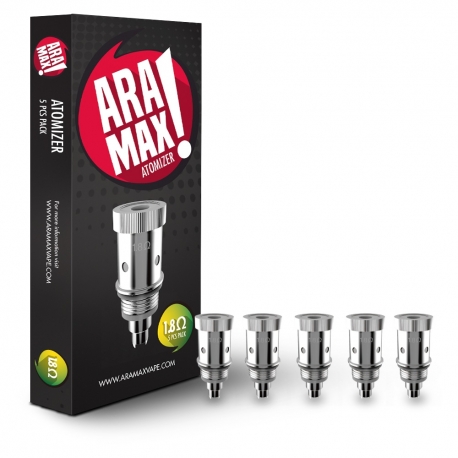 Résistances Aramax/LiQua Q Vaping Pen - 1.8 Ohms - pack de 5 - LIQUA