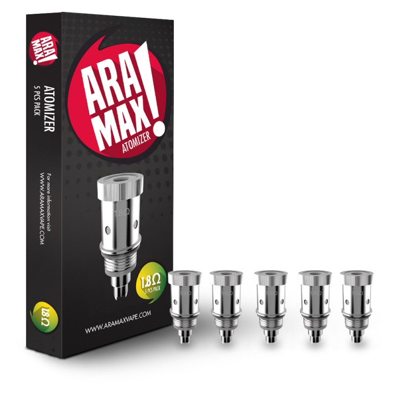 Aramax Vaping Pen Atomizer 1.8 ohms pack of 5 Kanger.fr
