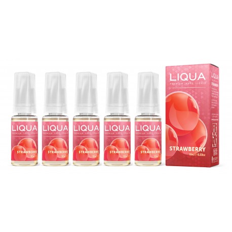 E-liquide Fraise Pack de 5 - LIQUA