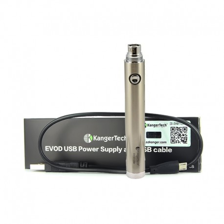 Batterie Kangertech EVOD USB 650 mAh Inox - LIQUA