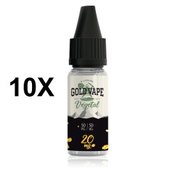Booster de nicotine origine végétale Gold Vape 20 mg - Pack de 10